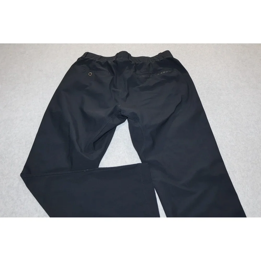 Under Armour Golf Pants Mens 34x30 Black Performance Tapered Stretch Flat **